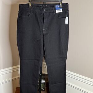 Old Navy high-rise Wow Straight Black Straight Jeans Size 16